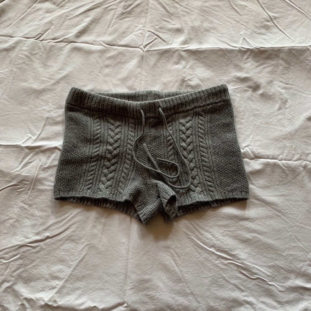 aerie sweater PJ shorts